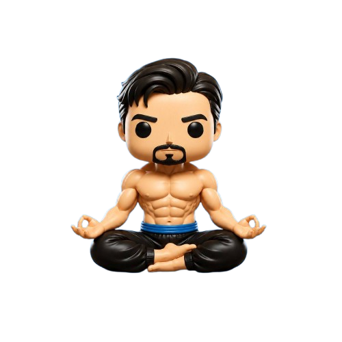 Monk Coin meditating monk mascot floating in lotus position